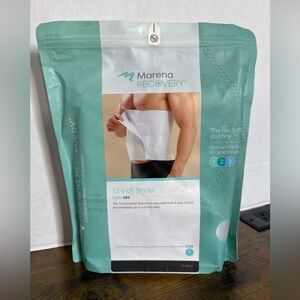 Marena Recovery 12 Inch Abdominal Binder Inner Fabric Lining  AB4-U-W NEW White
